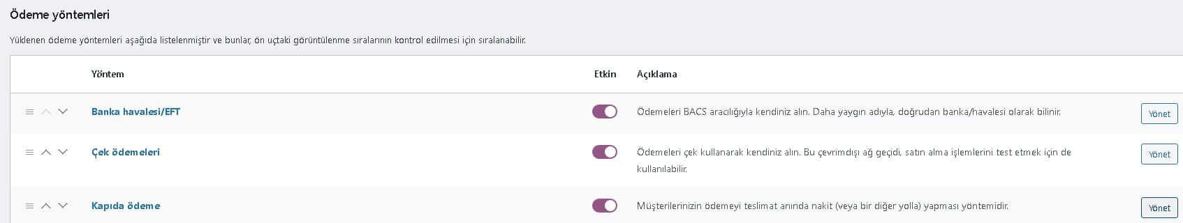Woocommerce Kapıda Ödeme Ayarları