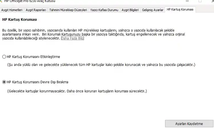 Hp Yazıcı Kartuş Çipi Devre dışı bırakmak
